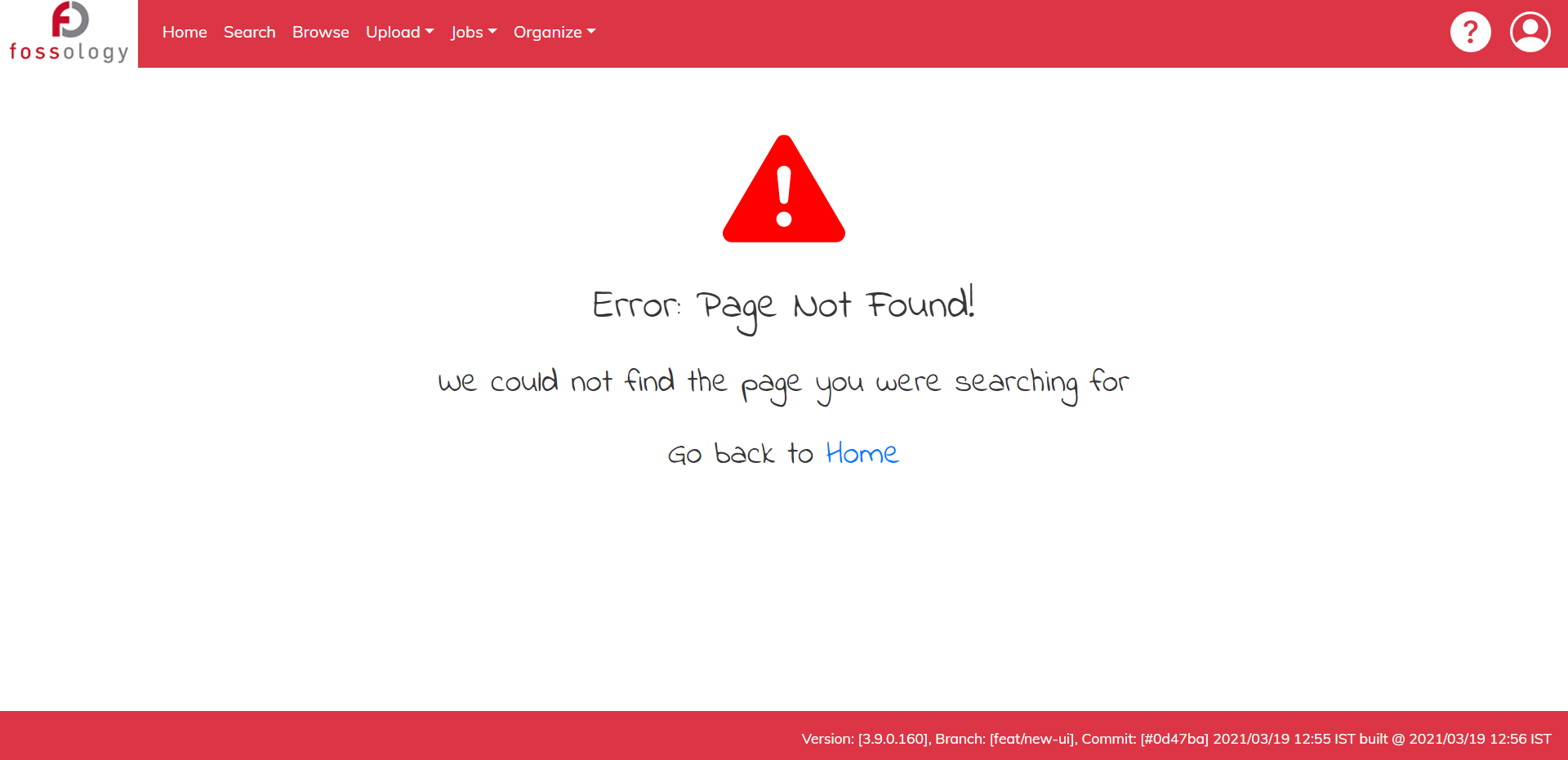 Error 404 page