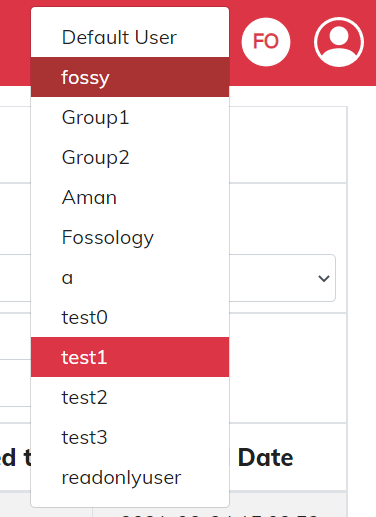 highlighted current user group