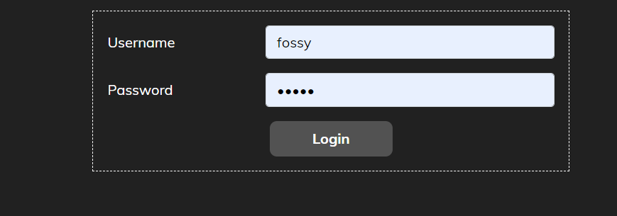 login form border