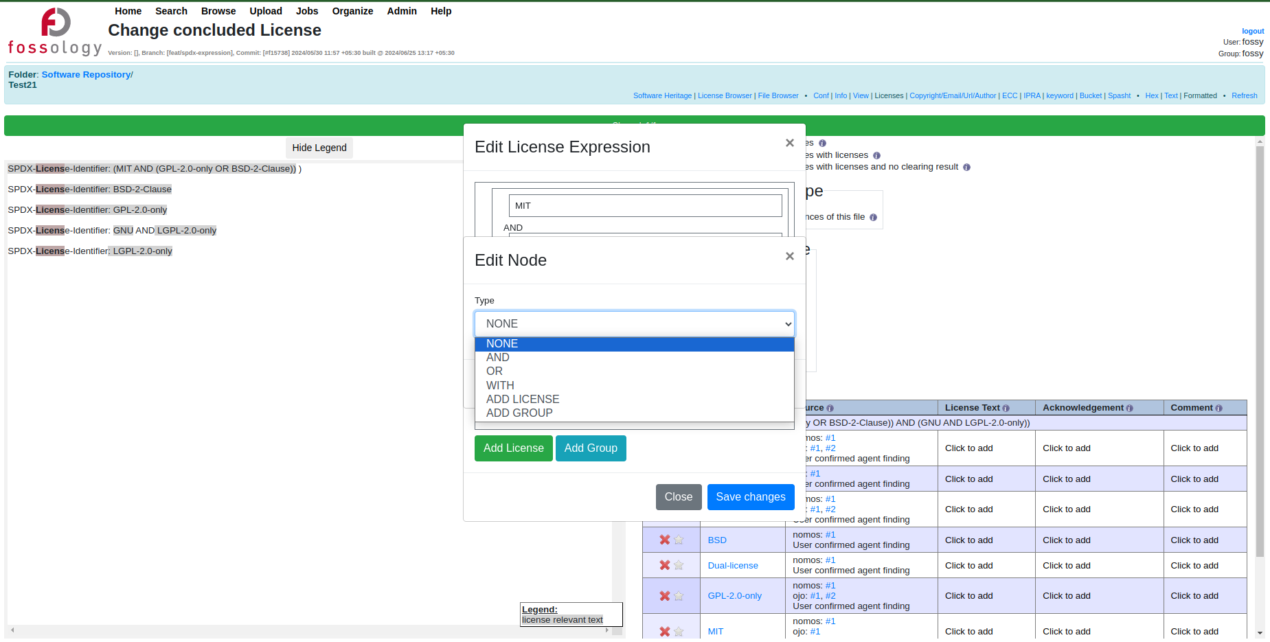 Removing a License in License Expression