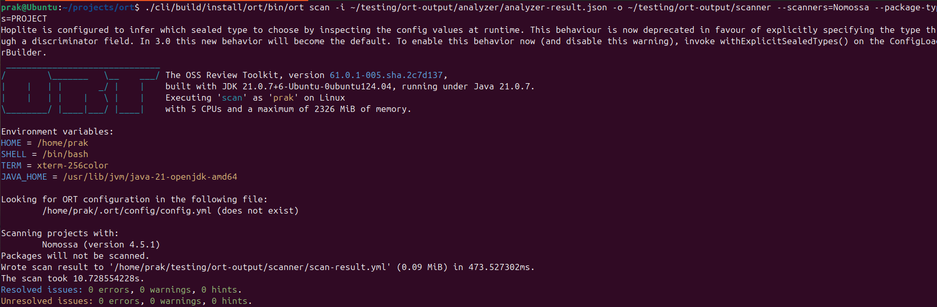 Scan Running